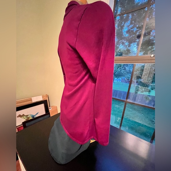 Dark magenta wrap-like cardigan - Adult Size M - Picture 8 of 16